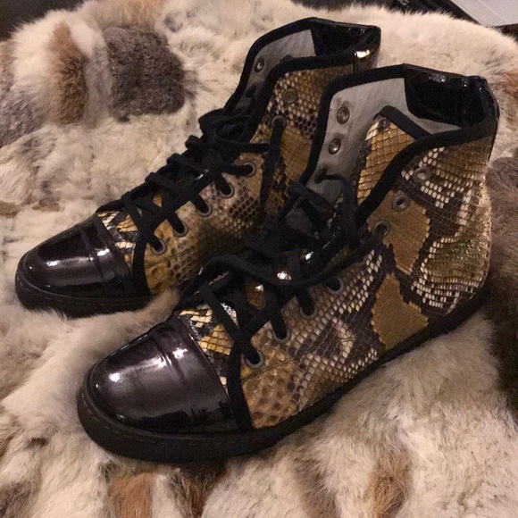 lanvin python sneakers